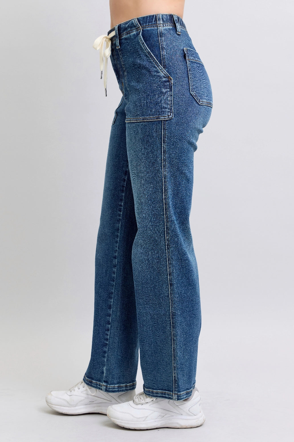 Judy Blue: High Waisted Drawstring Wide