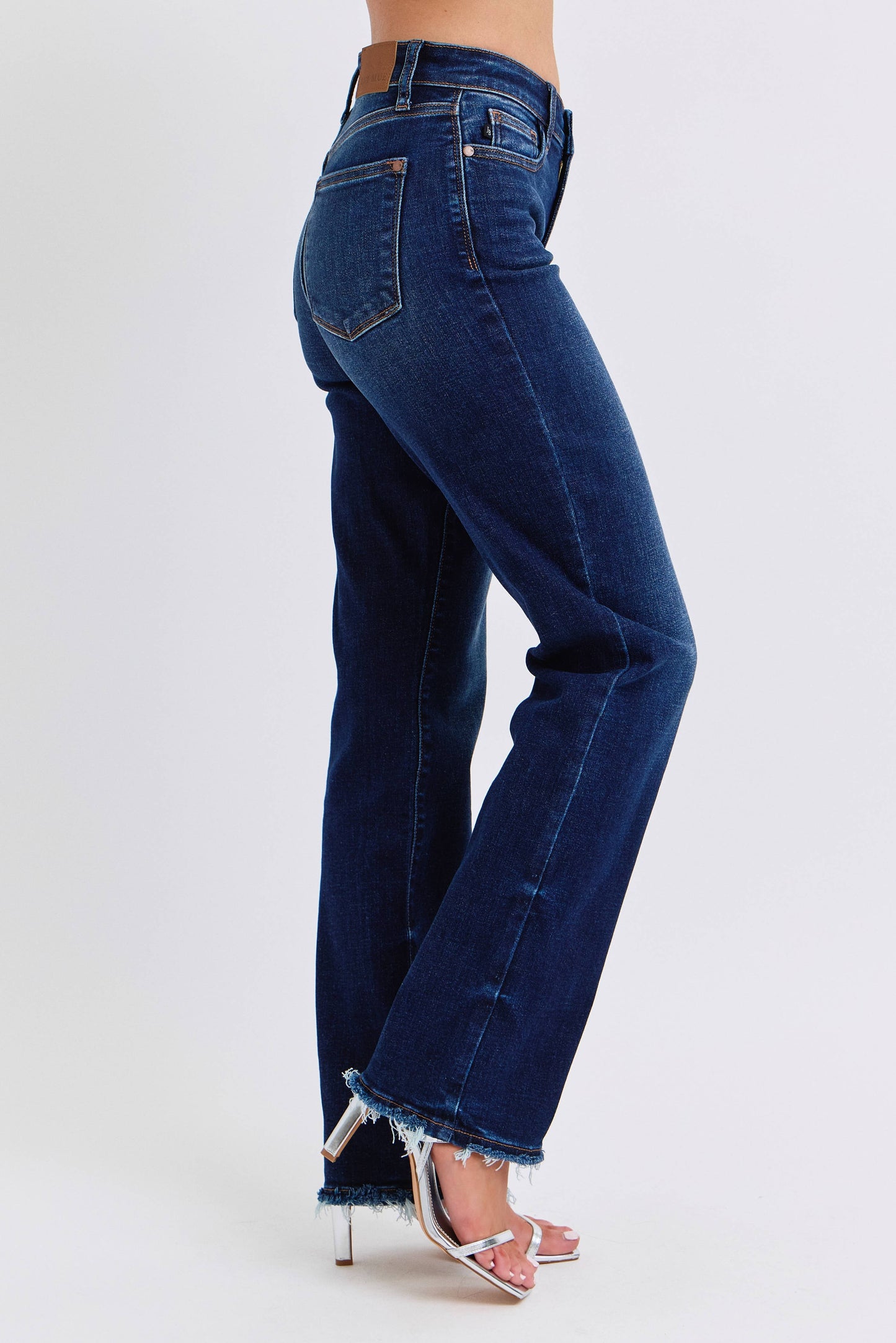 Judy Blue Jeans: Straight Leg with Fray Hem