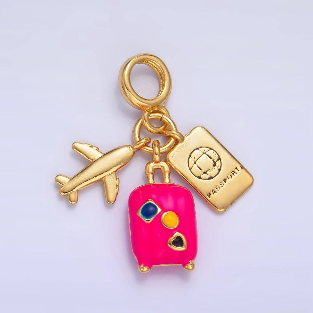 24K Gold Filled Travel Multidimensional Charm
