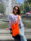 Neoprene Town Crossbody Bag - Neon Orange