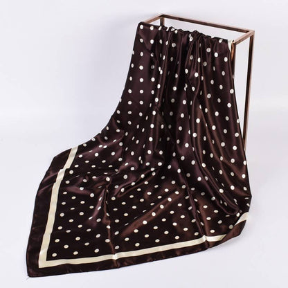 LARGE POLKA DOT PRINT BANDANA SCARF