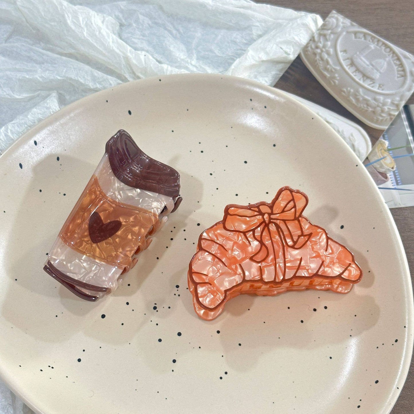 Croissant Hair Claw Clip