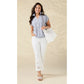 Morgan Flare Crop with Floral Cut-Out