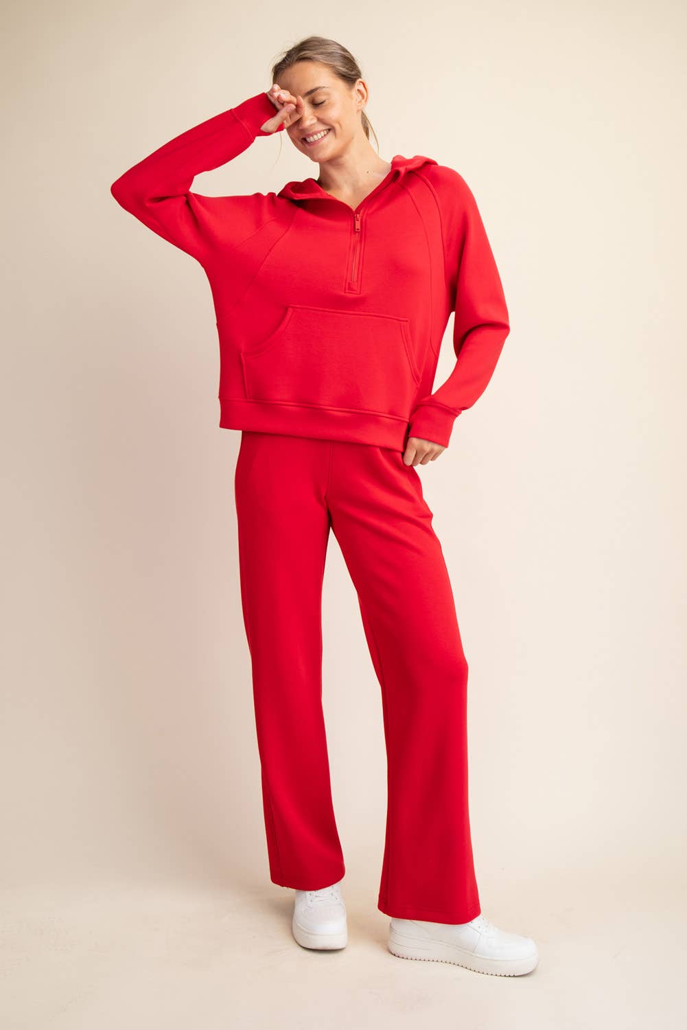 Butter Soft: Quarter zip with Hood: Color Frost