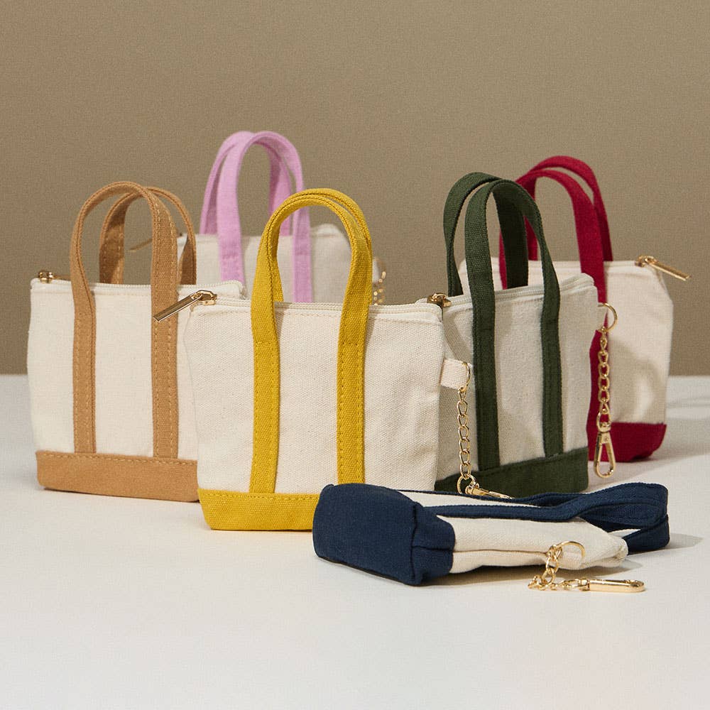 Mini Canvas Pouch Bag / Bag Charm