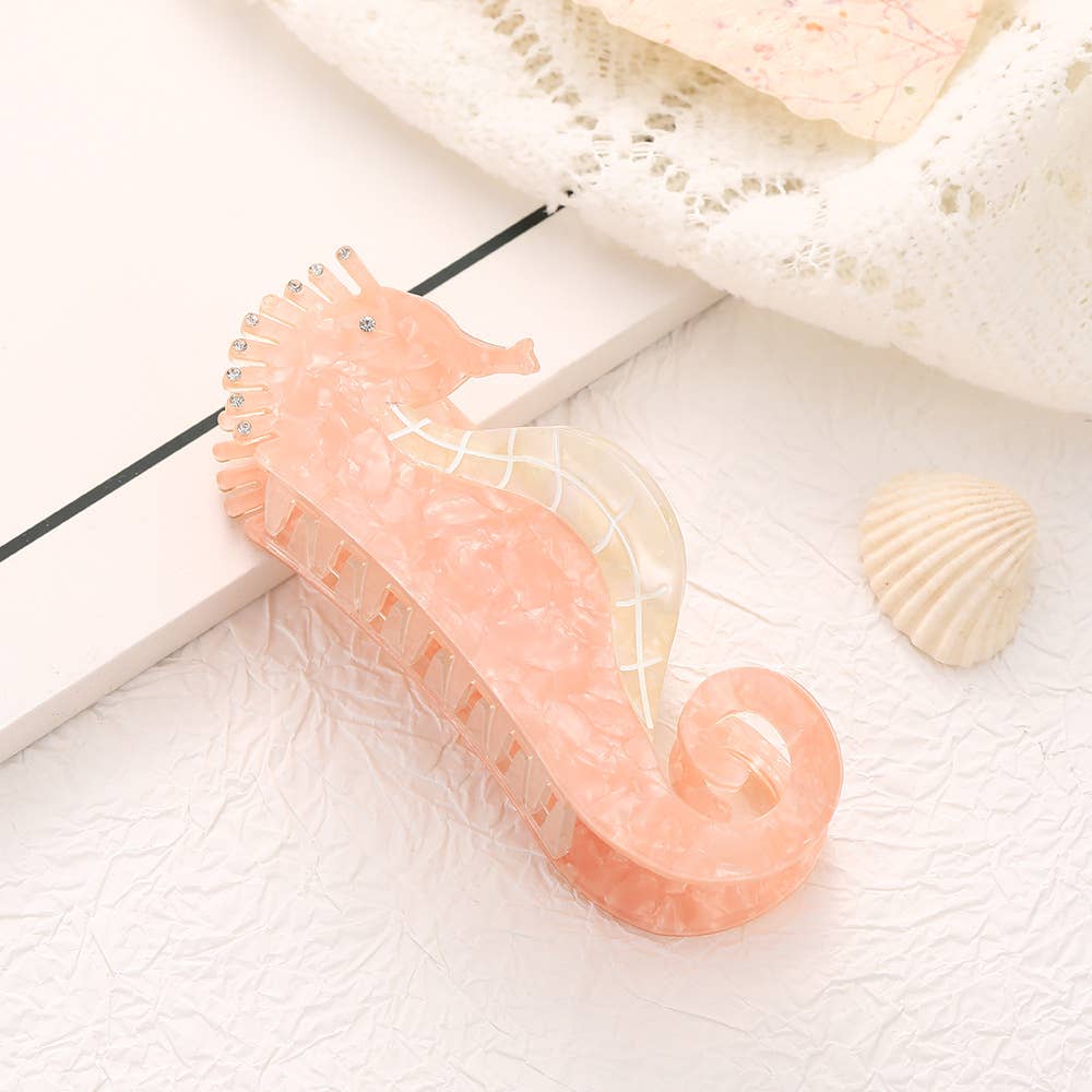 Cute Ocean Creature Hair Clip, Seahorse & Crab Hair Claw