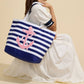 Anchor Striped Tote Bag: Two Colors