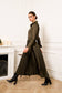Solid satin pleated skirt