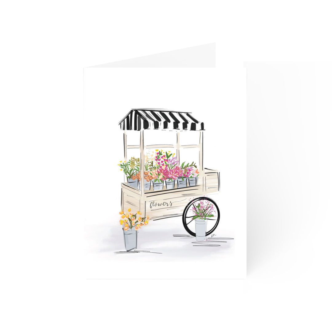 FLOWER CART - Note Card 