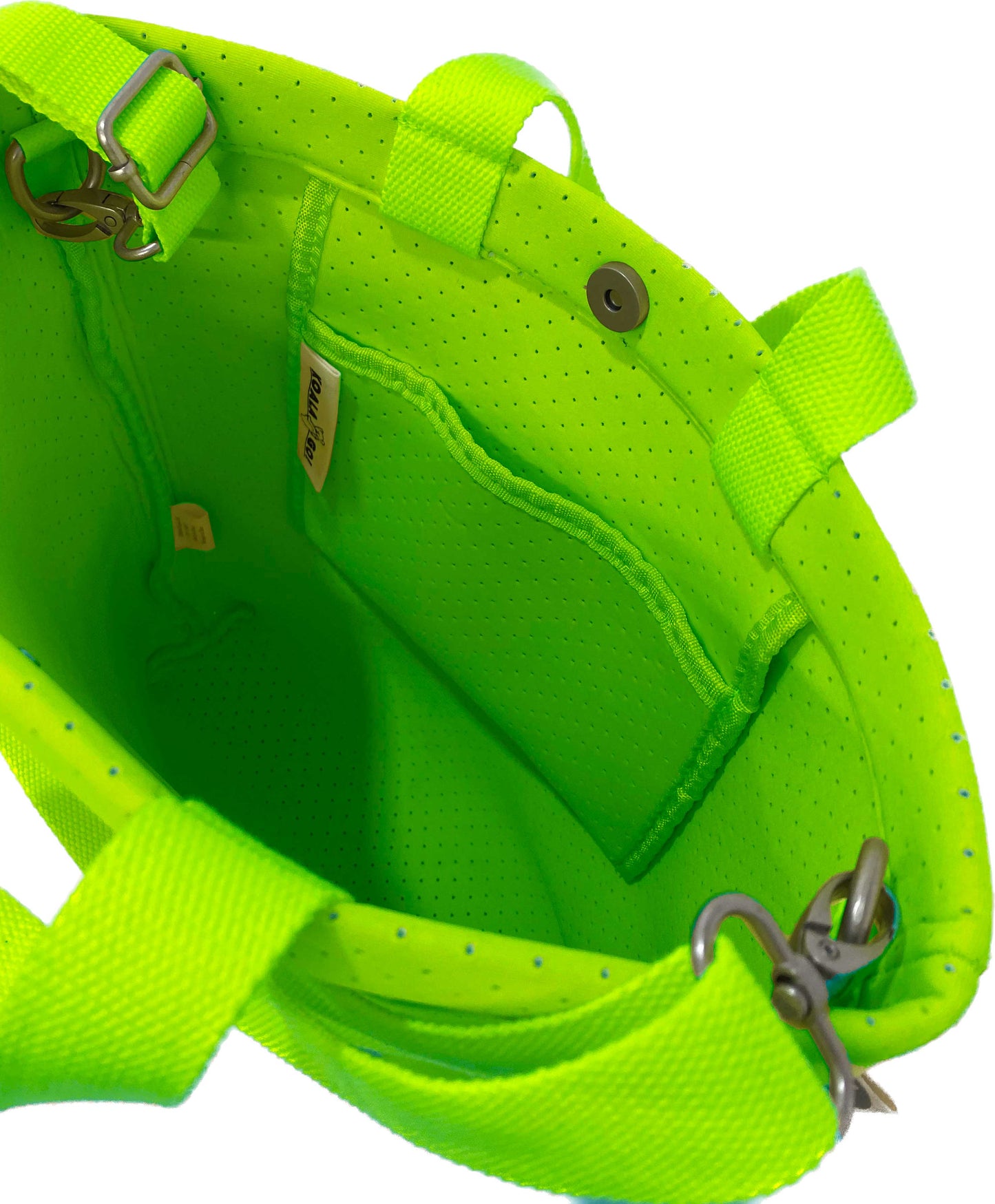 Neoprene Town Crossbody Bag - Neon Green