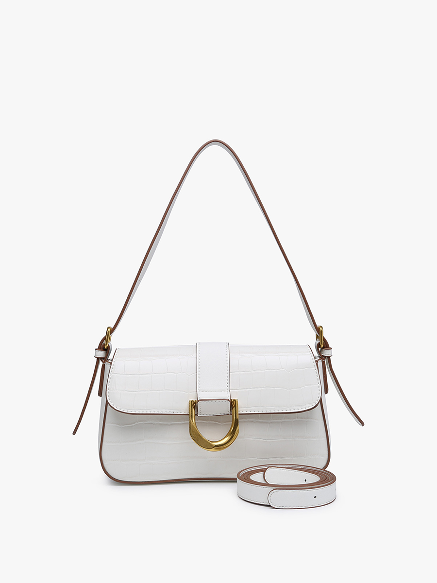 Lima Croc-Embossed Satchel