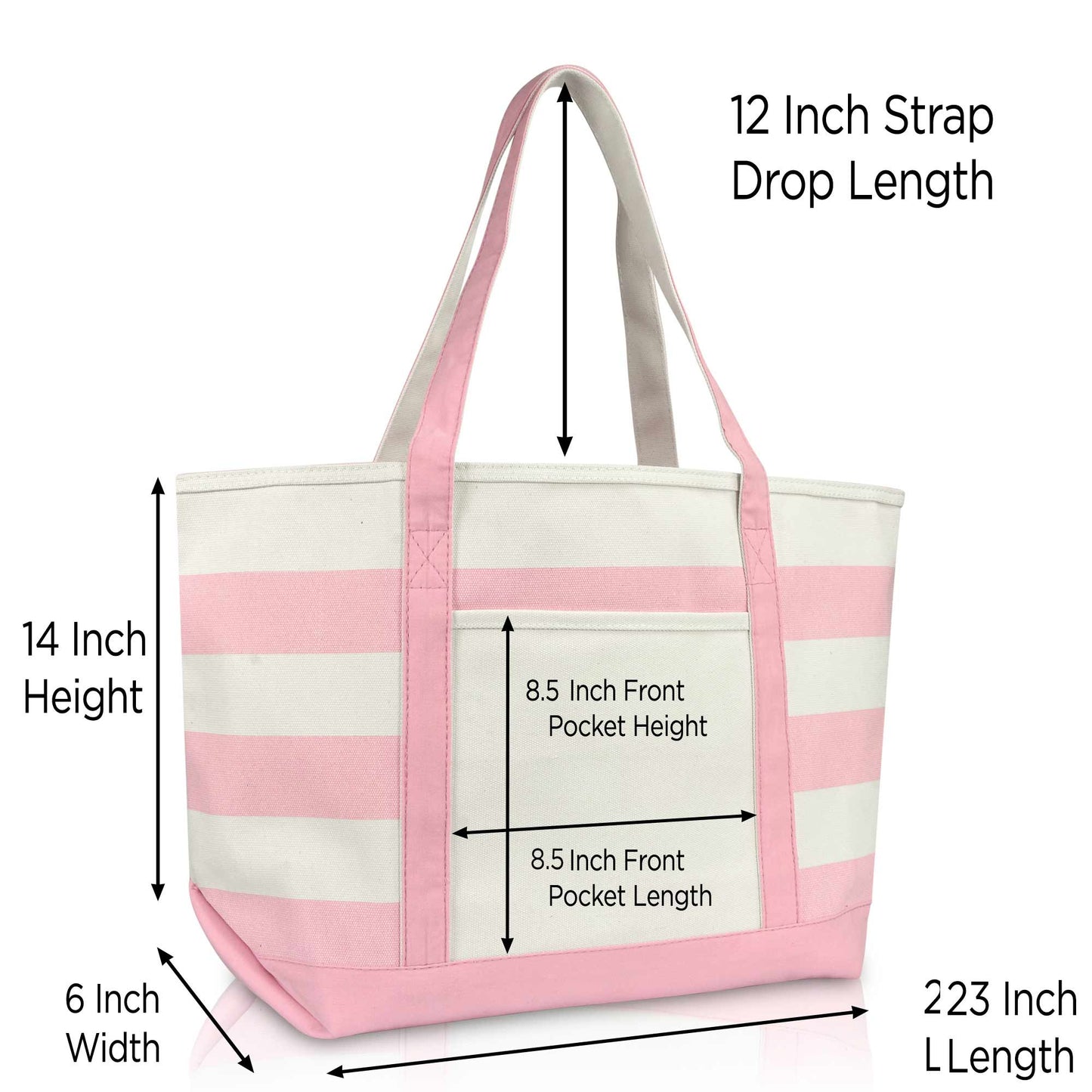 Ocean Sailboat Womens Embroidered Striped Tote Bag