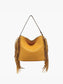 Eva Side Fringe Satchel w/ Decorative Closure