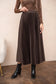 Solid satin pleated skirt