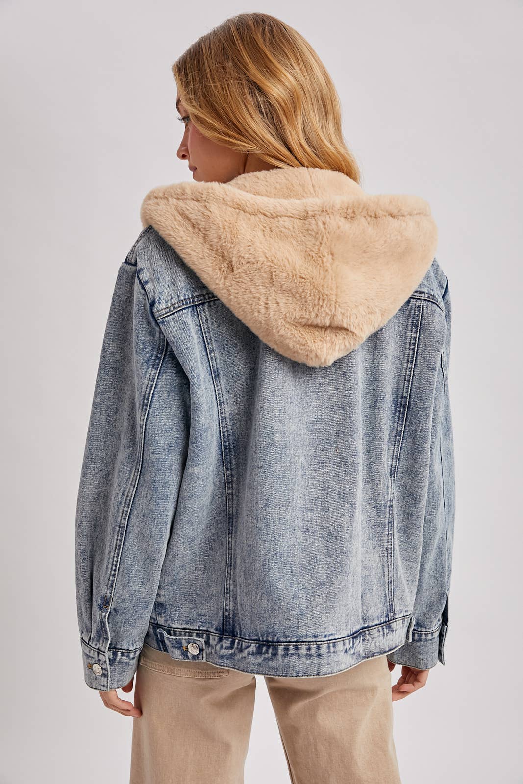 The Luxe Faux Fur Denim Jacket