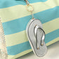 Faux Leather Flip-flop Mini Wristlet Keychain / Bag Charm