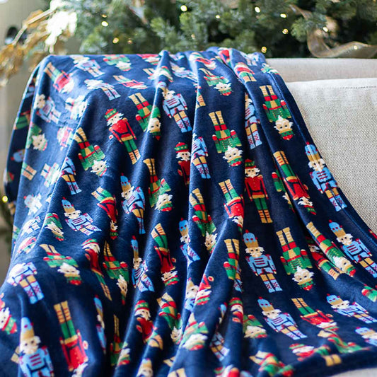 Navy Nutcracker March Blanket