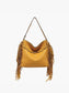 Eva Side Fringe Satchel w/ Decorative Closure