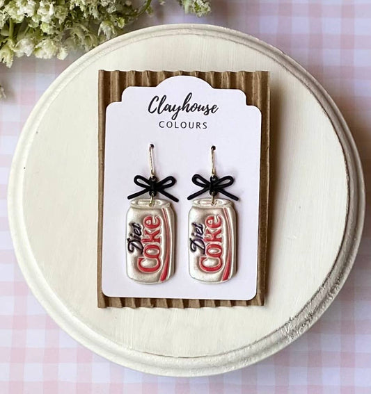 Diet Soda and Bow Earrings 