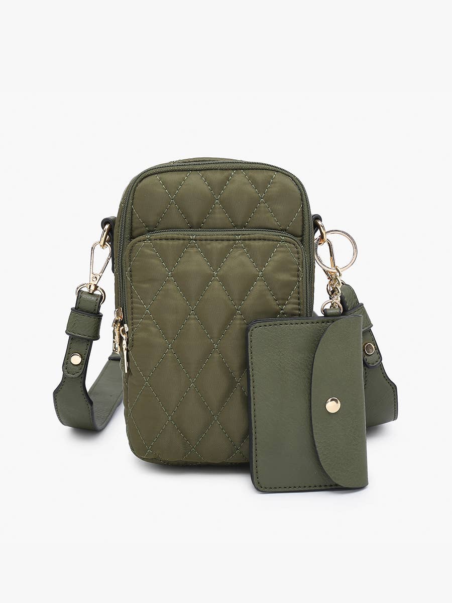 Quilted 3 Compartment Crossbody