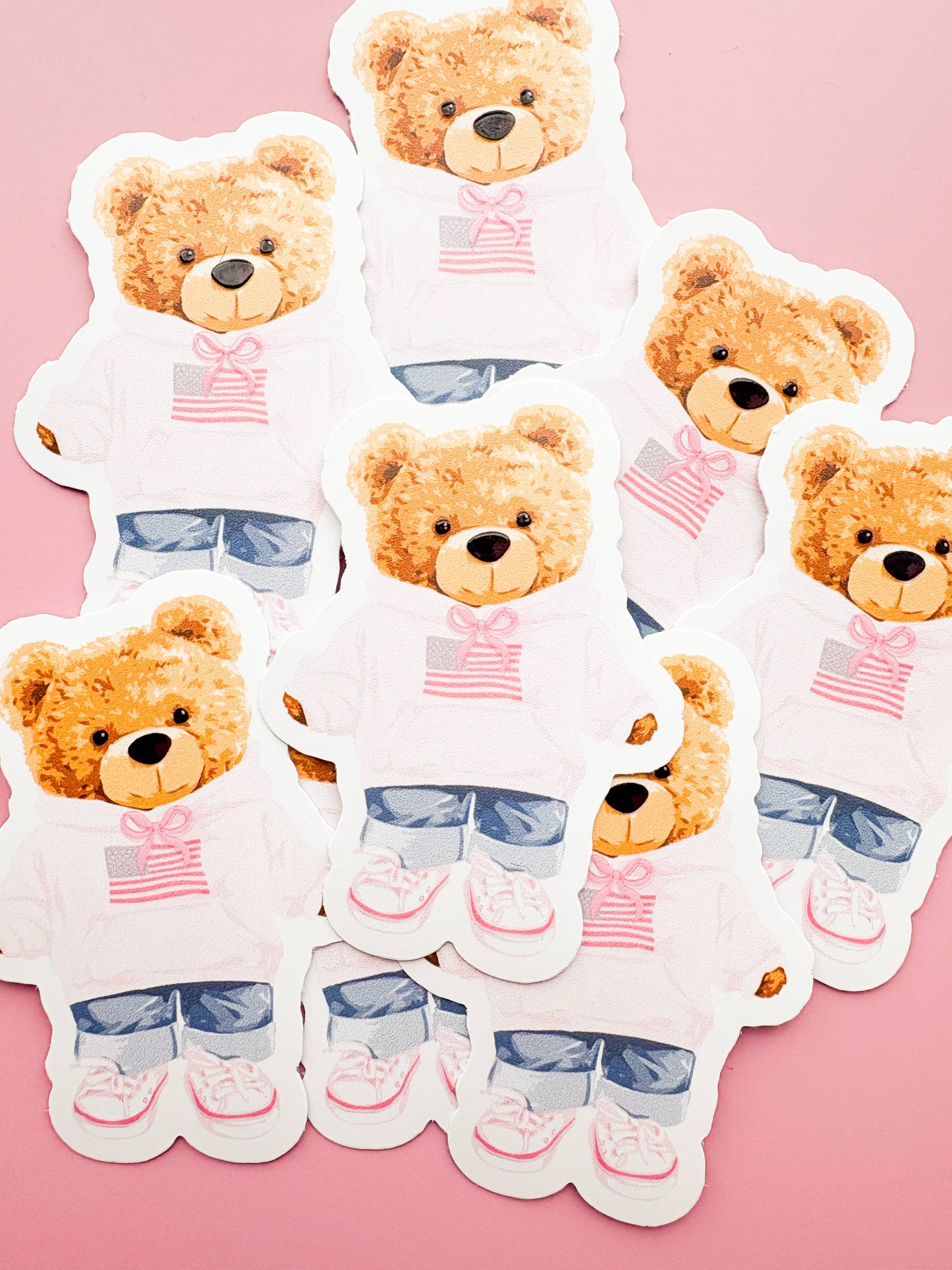 All-American Teddy Bear Sticker
