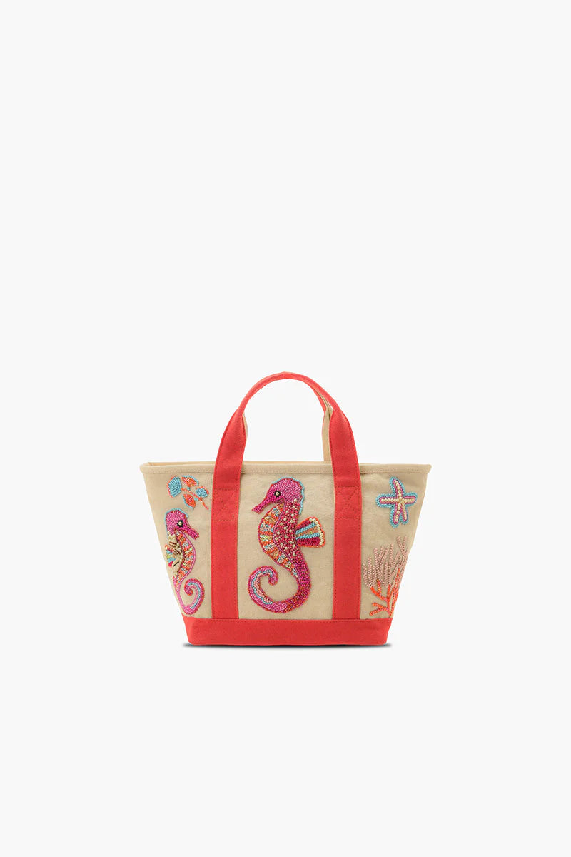 A&B Coral Seahorse Small Tote: Pre Order