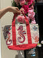Coral Seahorse Small Tote