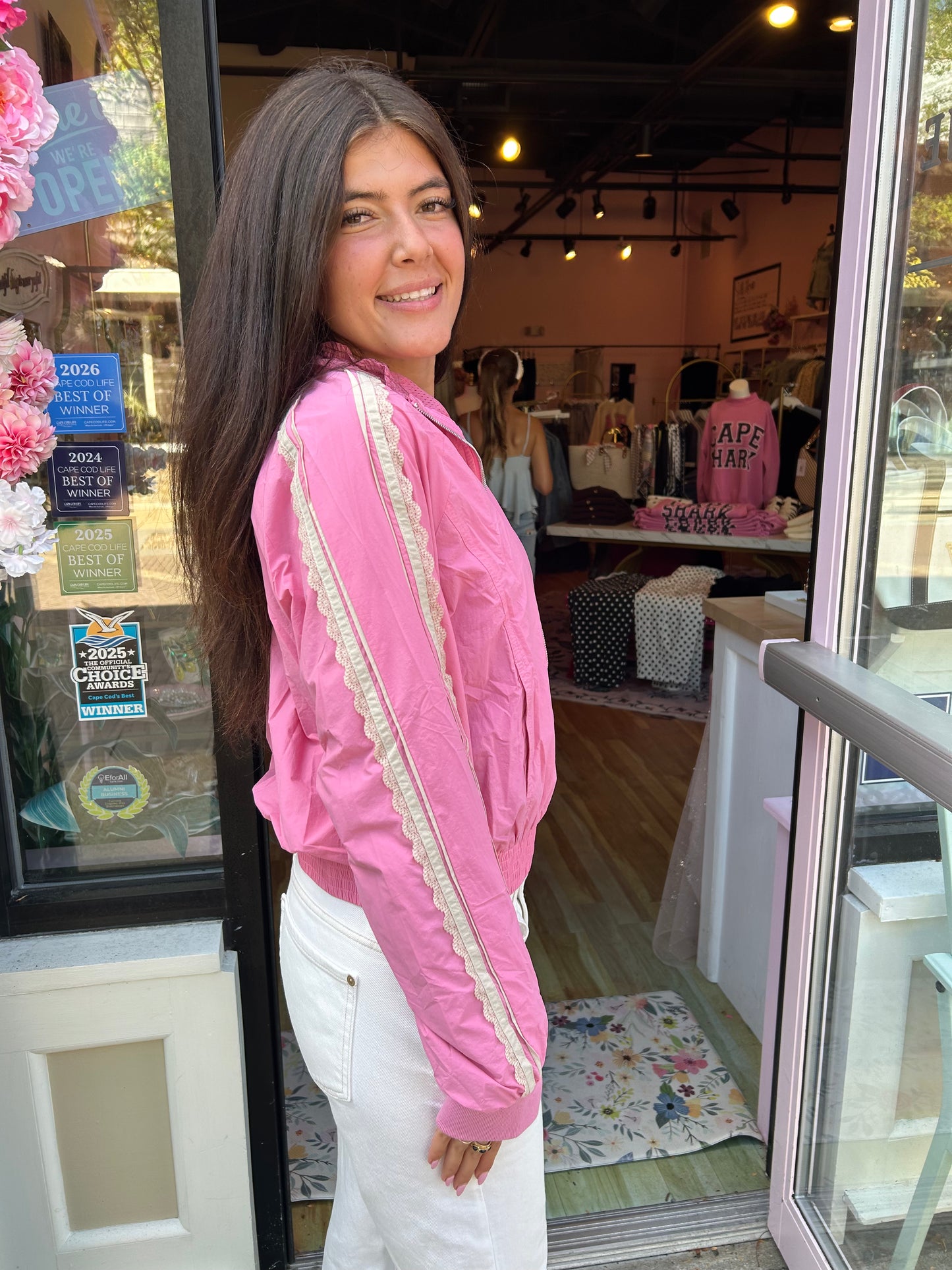 Nylon Laced Track Jacket