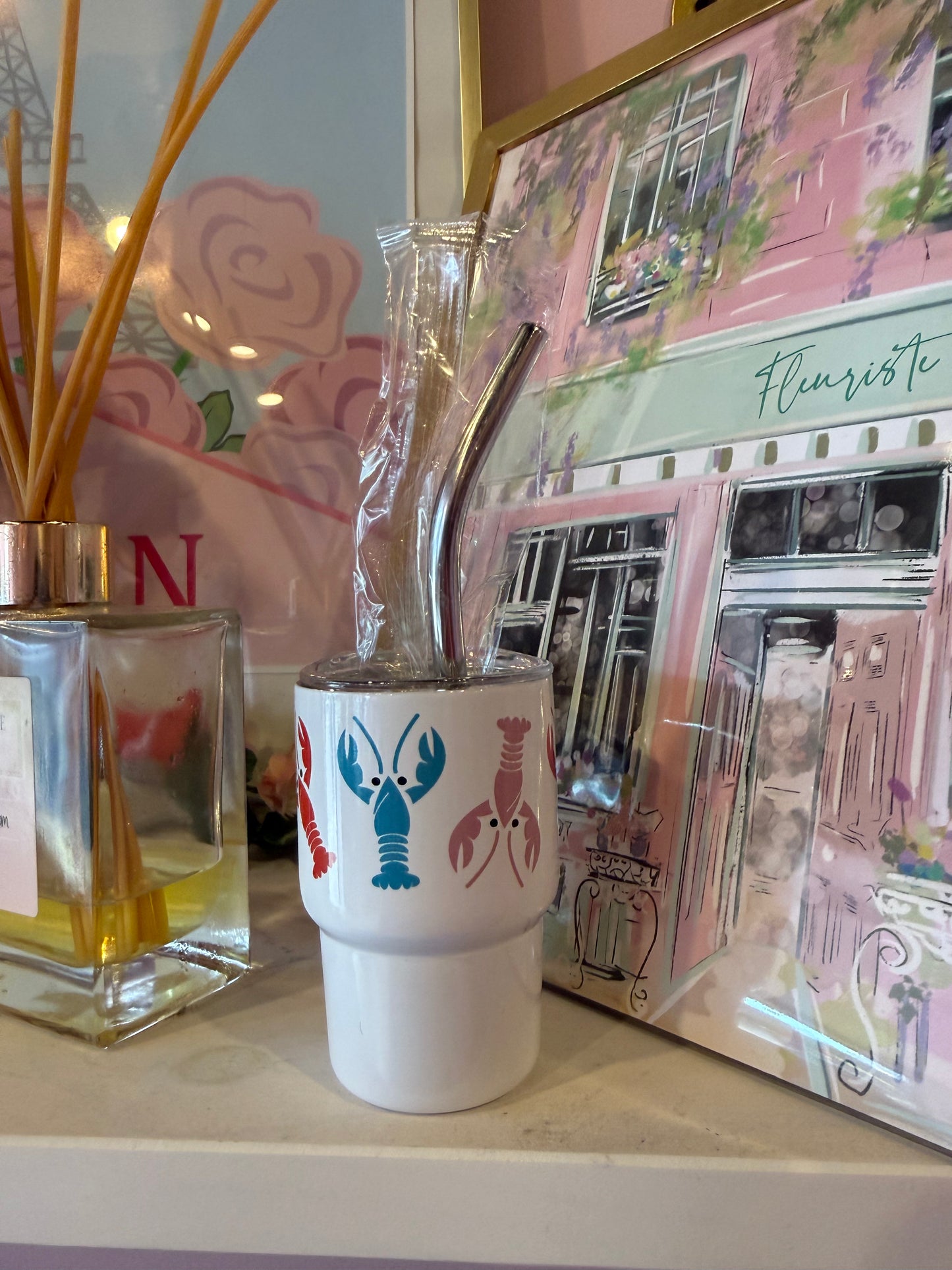 Lobster Mini Tumbler with Straw