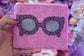 Beaded Pink sunglasses coin Purse