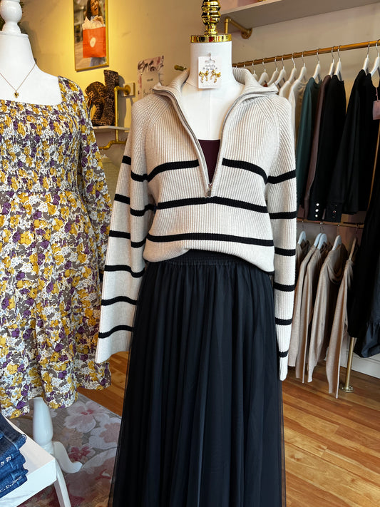 The Timeless Stripe Zip
