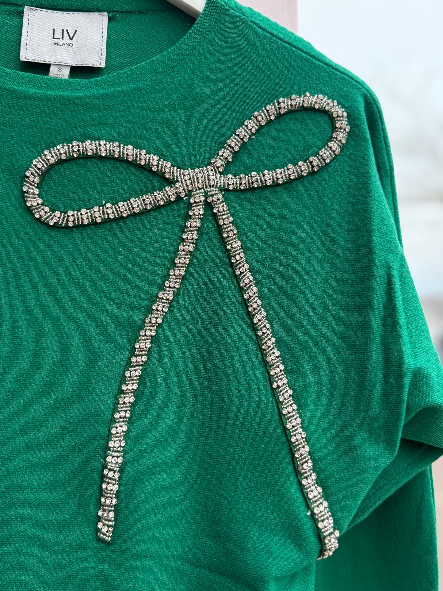 Silver Bow Green Knit