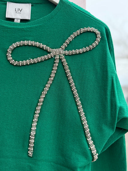 Silver Bow Green Knit