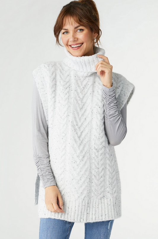 Iris Turtleneck Cable Knit Vest