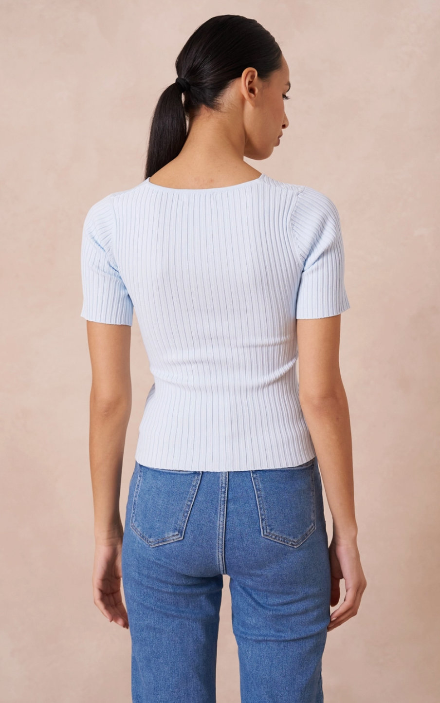 Parisian Ribbed Wrap Top