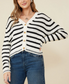 Coastal Striped Button Cardigan