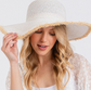 Frayed Edge Floppy Straw Hat
