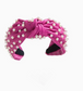 Pink Leather Pearl Headband