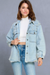 Pearl and Rhinestone Denim Shacket