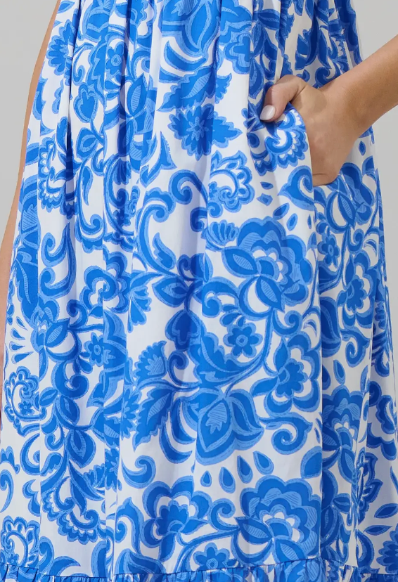 Magee Floral Cabana Flowy Maxi Dress