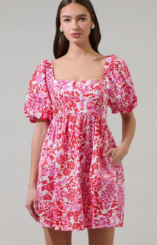 Reidy Floral Samia Smocked Mini Dress