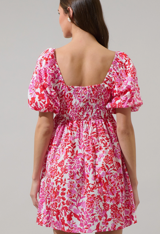 Reidy Floral Samia Smocked Mini Dress