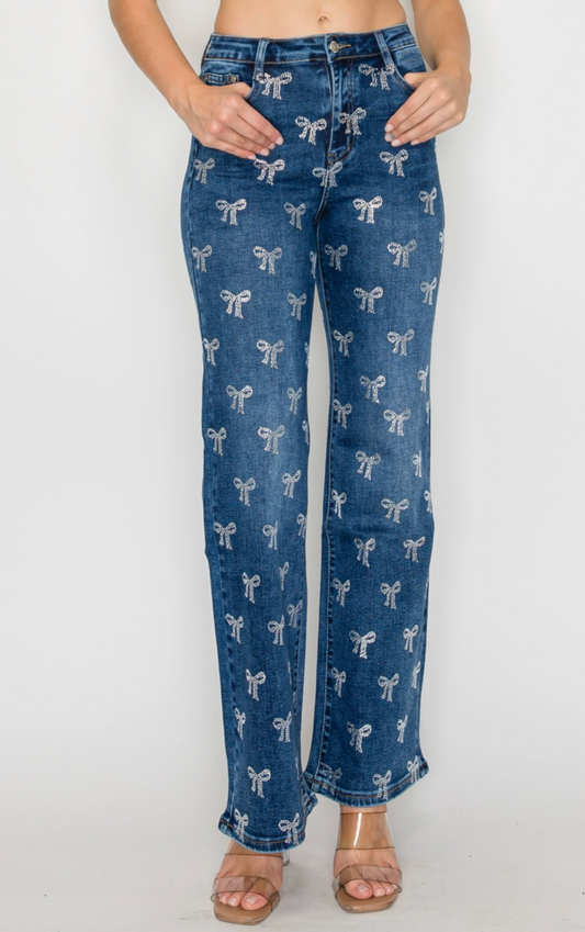 Glitter Knot Jeans