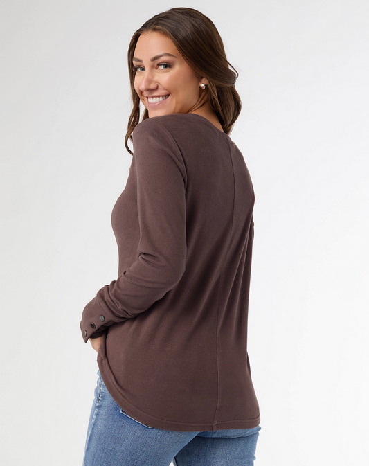 Alexis Super Soft Top with Snap Cuff