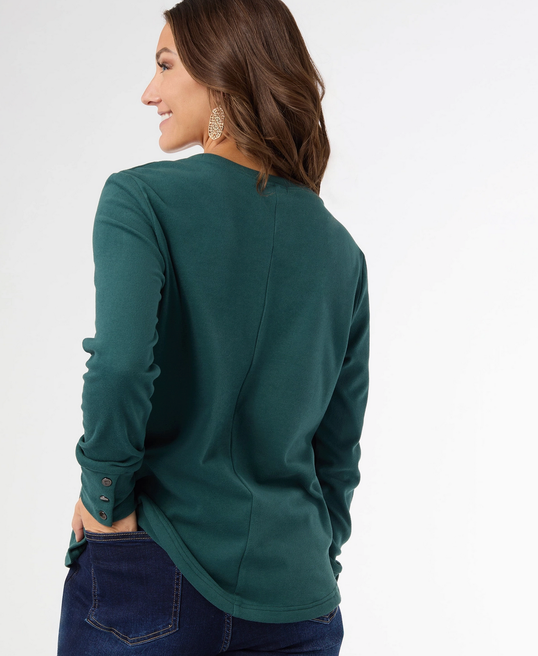Alexis Super Soft Top with Snap Cuff