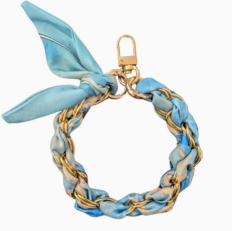 Azure Gold Phone Wristlet