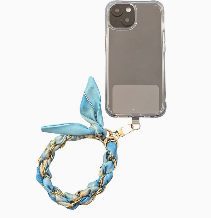 Azure Gold Phone Wristlet