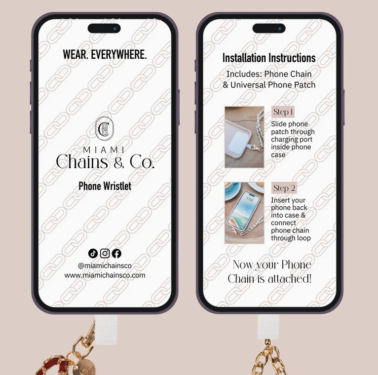 Azure Gold Phone Wristlet