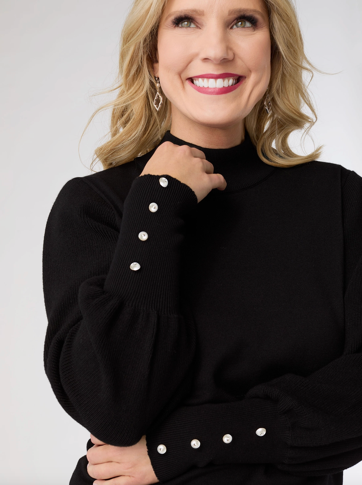 Pearl Dreams Mock Neck