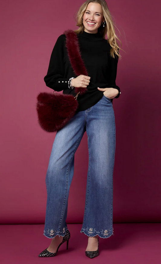 Pearl Dreams Mock Neck